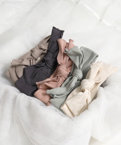 MAKE YOUR DAY（メイクユアデイ）の「ベビーヘアバンド（ヘアバンド・キッズ・チャコールグレー/ベージュ/オフホワイト/ピンク/ミント・FREE）」の2枚目の写真