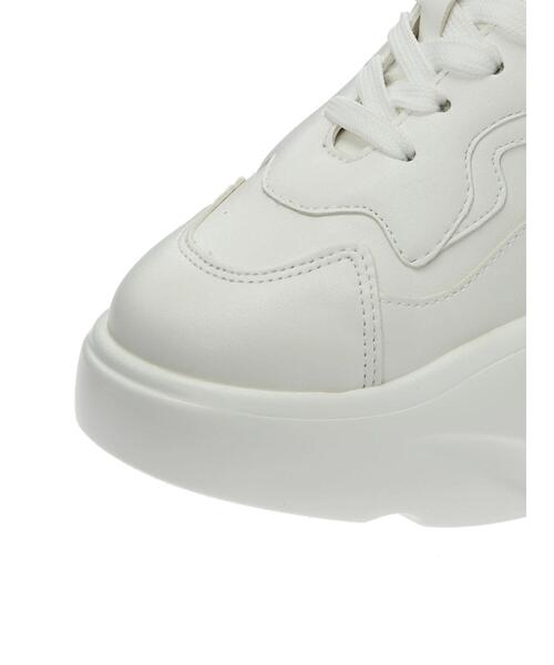 koe（コエ）の「チャンキーソールダットスニーカー＊（スニーカー・レディース・ブラック/ホワイト・L/M/S）」の7枚目の写真