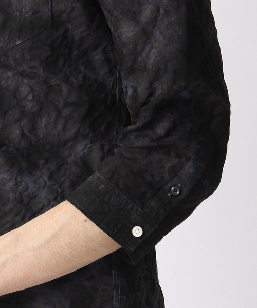 HIDEAWAYS NICOLE（ハイダウェイニコル）の「タイダイ染め七分袖シャツ（シャツ/ブラウス・メンズ・ネイビー/ブラック/ライトグレー/サックスブルー・X-LARGE/MEDIUM/LARGE）」の11枚目の写真