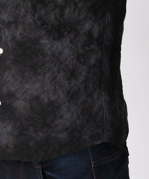 HIDEAWAYS NICOLE（ハイダウェイニコル）の「タイダイ染め七分袖シャツ（シャツ/ブラウス・メンズ・ネイビー/ブラック/ライトグレー/サックスブルー・X-LARGE/MEDIUM/LARGE）」の12枚目の写真