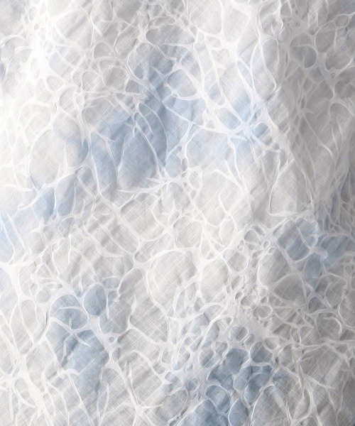 HIDEAWAYS NICOLE（ハイダウェイニコル）の「タイダイ染め七分袖シャツ（シャツ/ブラウス・メンズ・ネイビー/ブラック/ライトグレー/サックスブルー・X-LARGE/MEDIUM/LARGE）」の6枚目の写真