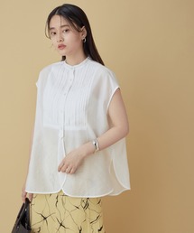 ADAM ET ROPE' | 【WEB限定】バンドカラーブザムシアーシャツ(シャツ/ブラウス)