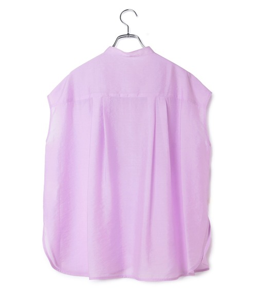 ADAM ET ROPE'(アダムエロペ)の「【WEB限定】バンドカラーブザムシアーシャツ(シャツ/ブラウス・レディース・ホワイト/ブラック/ピンク・FREE)」の12枚目の写真