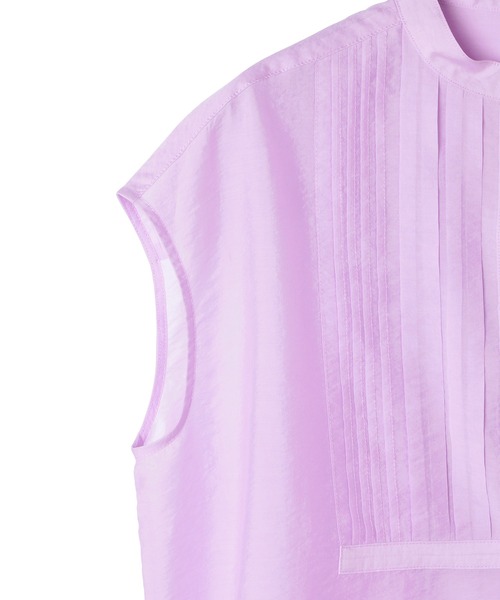 ADAM ET ROPE'(アダムエロペ)の「【WEB限定】バンドカラーブザムシアーシャツ(シャツ/ブラウス・レディース・ホワイト/ブラック/ピンク・FREE)」の10枚目の写真