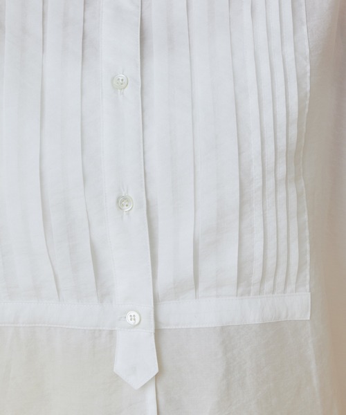 ADAM ET ROPE'(アダムエロペ)の「【WEB限定】バンドカラーブザムシアーシャツ(シャツ/ブラウス・レディース・ホワイト/ブラック/ピンク・FREE)」の17枚目の写真