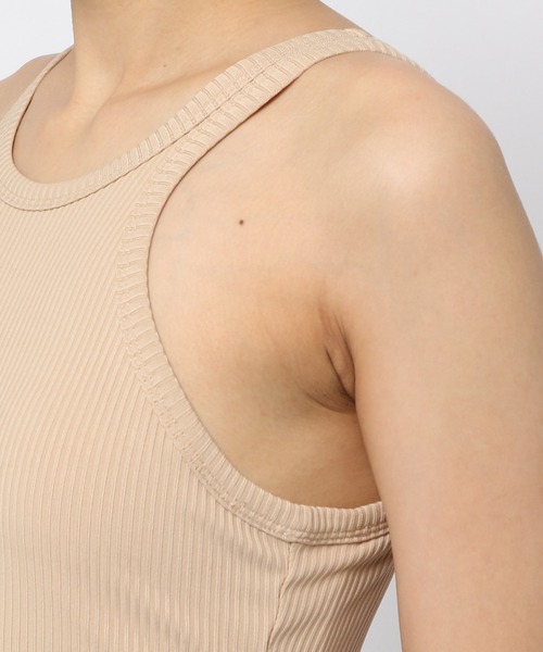 HEREIAM（ヘレイアム）の「【HEREIAM】アメスリリブタンク（タンクトップ・レディース・ベージュ/ホワイト/ブラック・MEDIUM/SMALL）」の9枚目の写真