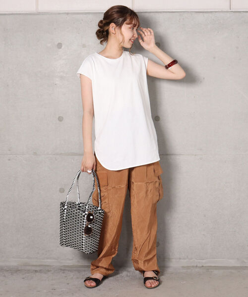 fredy repit（フレディレピ）の「【UNIQUE BATIK／ユニークバティック】マーケットバスケットバッグ（トートバッグ・レディース・ブラック系その他3/グリーン系その他3/パープル系その他4・FREE）」の5枚目の写真