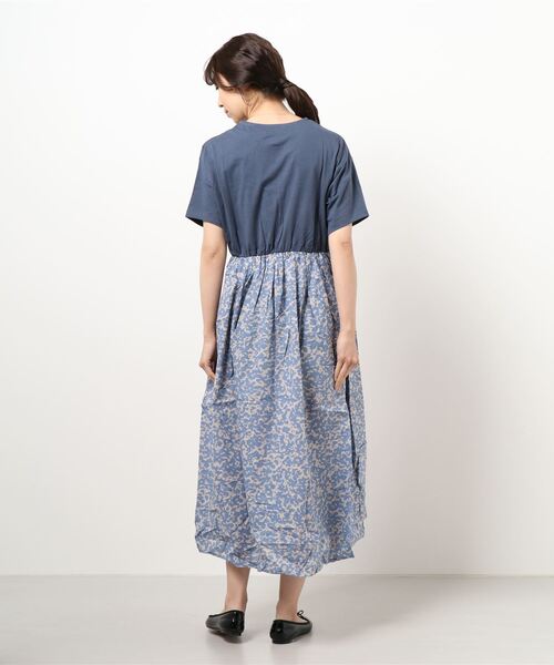 Samansa Mos2 blue（サマンサモスモスブルー）の「ドッキングワンピース（ワンピース・レディース・ブラウン/チャコール/ブルー/ブラック・ﾌﾘ-）」の5枚目の写真