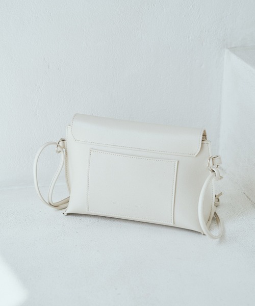 audrey and john wad（オードリーアンドジョンワッド）の「【Audrey and John Wad】 フェイクレザーポシェット（ショルダーバッグ・レディース・ホワイト/ブラック・FREE）」の22枚目の写真