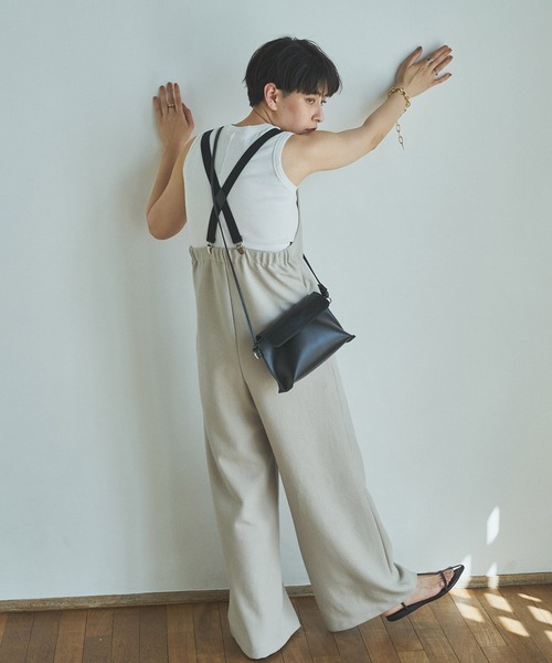 audrey and john wad（オードリーアンドジョンワッド）の「【Audrey and John Wad】 フェイクレザーポシェット（ショルダーバッグ・レディース・ホワイト/ブラック・FREE）」の8枚目の写真