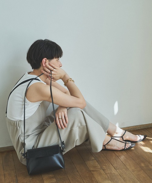 audrey and john wad（オードリーアンドジョンワッド）の「【Audrey and John Wad】 フェイクレザーポシェット（ショルダーバッグ・レディース・ホワイト/ブラック・FREE）」の7枚目の写真