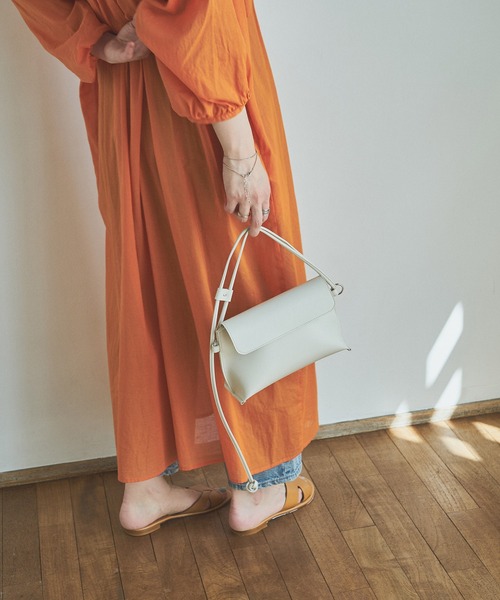 audrey and john wad（オードリーアンドジョンワッド）の「【Audrey and John Wad】 フェイクレザーポシェット（ショルダーバッグ・レディース・ホワイト/ブラック・FREE）」の15枚目の写真