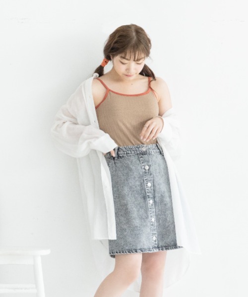 Mysa&Liina（ミーサリーナ）の「カップ付きパイピングリブキャミタンク（キャミソール・レディース・ブラック/オフホワイト/カーキ/アイボリー/キャメル・M）」の20枚目の写真