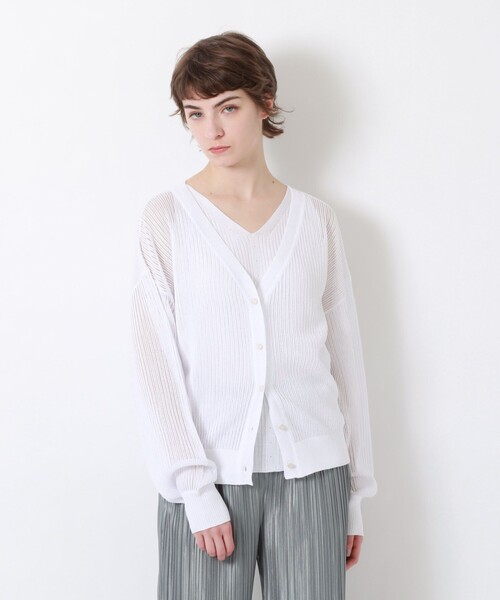 LOVELESS（ラブレス）の「アンサンブルメッシュカーディガン（カーディガン/ボレロ・レディース・ブラウン/オフホワイト/ピンク系その他/イエロー/グリーン・34/36）」の2枚目の写真