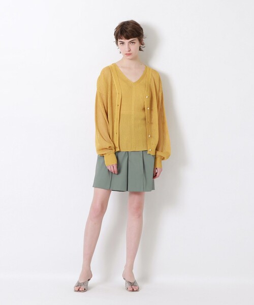 LOVELESS（ラブレス）の「アンサンブルメッシュカーディガン（カーディガン/ボレロ・レディース・ブラウン/オフホワイト/ピンク系その他/イエロー/グリーン・34/36）」の9枚目の写真