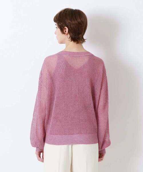 LOVELESS（ラブレス）の「アンサンブルメッシュカーディガン（カーディガン/ボレロ・レディース・ブラウン/オフホワイト/ピンク系その他/イエロー/グリーン・34/36）」の14枚目の写真