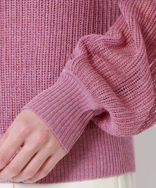 LOVELESS（ラブレス）の「アンサンブルメッシュカーディガン（カーディガン/ボレロ・レディース・ブラウン/オフホワイト/ピンク系その他/イエロー/グリーン・34/36）」の16枚目の写真