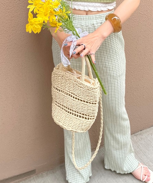 WEGO（ウィゴー）の「WEGO/2wayデザイン編みショルダー（ショルダーバッグ・レディース・ナチュラル/ベージュ・FREE）」の2枚目の写真