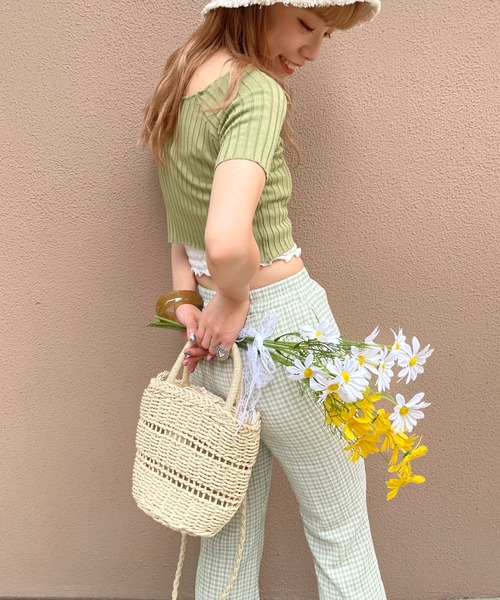 WEGO（ウィゴー）の「WEGO/2wayデザイン編みショルダー（ショルダーバッグ・レディース・ナチュラル/ベージュ・FREE）」の8枚目の写真