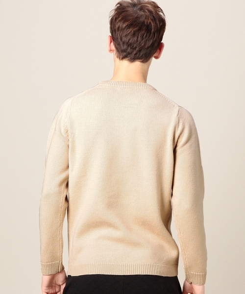 BEAUTY&YOUTH UNITED ARROWS（ビューティーアンドユースユナイテッドアローズ）の「BY ファイン クルーネック ニット ◆（ニット/セーター・メンズ・ブラック/ナチュラル/コバルトブルー・X-LARGE/SMALL/MEDIUM/LARGE）」の4枚目の写真