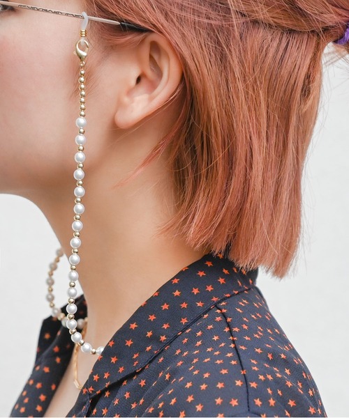 MUTURA（ムツラ）の「4way グラスコード/イヤホンホルダー/ネックレス/パールマスクチェーン（ネックレス・レディース・シルバー/ゴールド・ONE SIZE）」の12枚目の写真