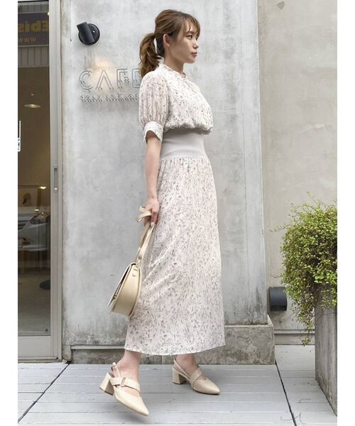 dazzlin（ダズリン）の「ウエストマークプリントワンピース（ワンピース・レディース・ブラック/オフホワイト/イエロー・FREE）」の14枚目の写真