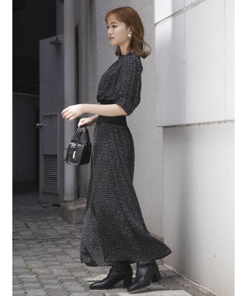 dazzlin（ダズリン）の「ウエストマークプリントワンピース（ワンピース・レディース・ブラック/オフホワイト/イエロー・FREE）」の7枚目の写真