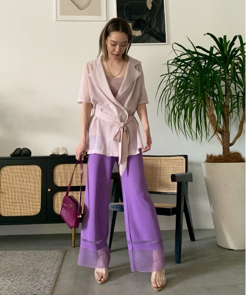 Ameri（アメリ）の「CONVERSION MESH KNIT PANTS（その他パンツ