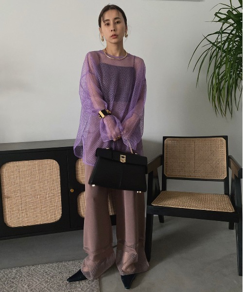 Ameri（アメリ）の「CONVERSION MESH KNIT PANTS（その他パンツ