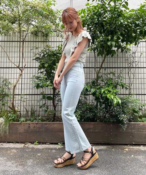 MAJESTIC LEGON（マジェスティックレゴン）の「レディベルパンツ（デニムパンツ・レディース・サックスブルー/ネイビー・MEDIUM/SMALL）」の11枚目の写真