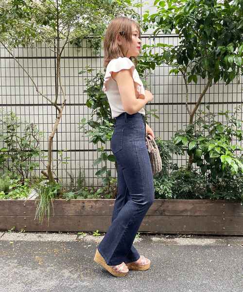 MAJESTIC LEGON（マジェスティックレゴン）の「レディベルパンツ（デニムパンツ・レディース・サックスブルー/ネイビー・MEDIUM/SMALL）」の17枚目の写真