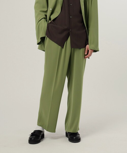 tk.TAKEO KIKUCHI(ティーケータケオキクチ)の「◆マットエステルワイドストレートパンツ(その他パンツ・メンズ・ブラック/オリーブ/ボルドー・01/02/03)」の7枚目の写真