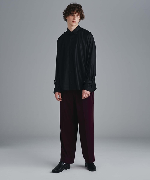 tk.TAKEO KIKUCHI(ティーケータケオキクチ)の「◆マットエステルワイドストレートパンツ(その他パンツ・メンズ・ブラック/オリーブ/ボルドー・01/02/03)」の8枚目の写真