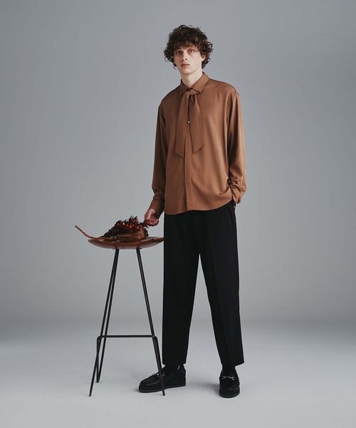 tk.TAKEO KIKUCHI(ティーケータケオキクチ)の「◆マットエステルワイドストレートパンツ(その他パンツ・メンズ・ブラック/オリーブ/ボルドー・01/02/03)」の11枚目の写真