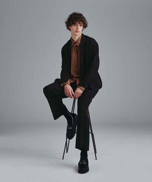 tk.TAKEO KIKUCHI(ティーケータケオキクチ)の「◆マットエステルワイドストレートパンツ(その他パンツ・メンズ・ブラック/オリーブ/ボルドー・01/02/03)」の13枚目の写真