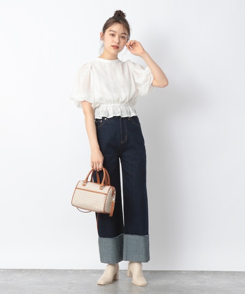 Heather(ヘザー)の「2WAYシシュウブラウス(5分袖) 218145(シャツ/ブラウス・レディース・ホワイト/グレー/ブラック・FREE)」の21枚目の写真