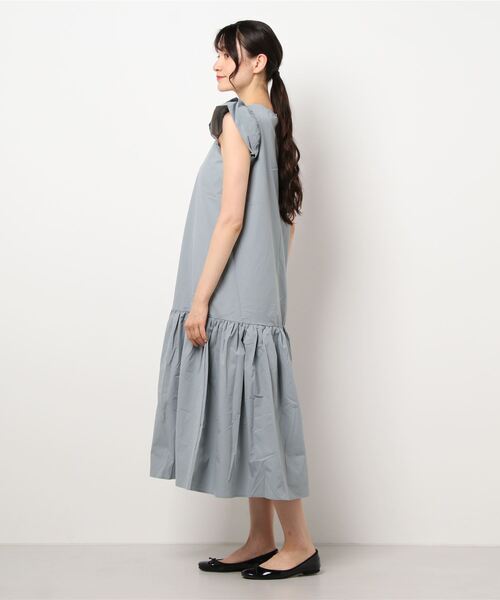 KOBE LETTUCE（コウベレタス）の「ショルダーフリルリラックスワンピース（ワンピース・レディース・ブラック/ブルー系その他/ピンク系その他・FREE）」の8枚目の写真