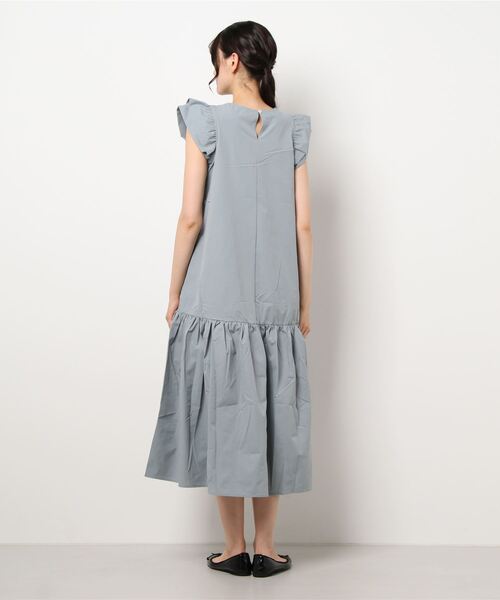 KOBE LETTUCE（コウベレタス）の「ショルダーフリルリラックスワンピース（ワンピース・レディース・ブラック/ブルー系その他/ピンク系その他・FREE）」の9枚目の写真