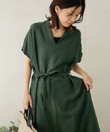 URBAN RESEARCH DOORS | 【WEB限定】リネンレーヨンVネックワンピース(ワンピース)