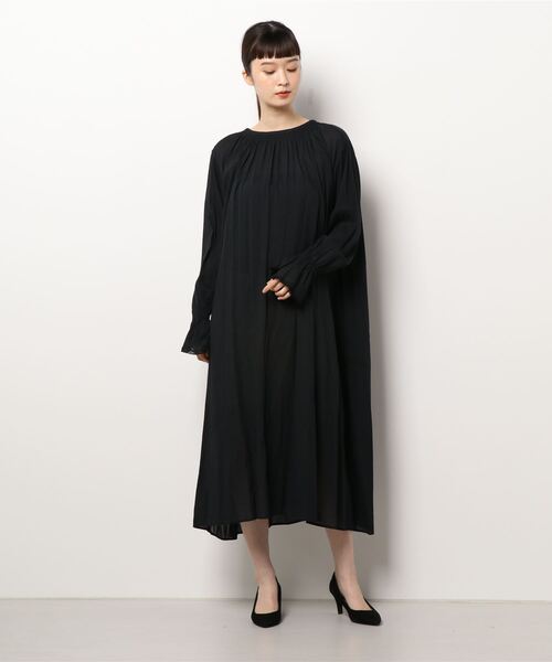 IENA（イエナ）の「コットンレーヨンボイルギャザーワンピース