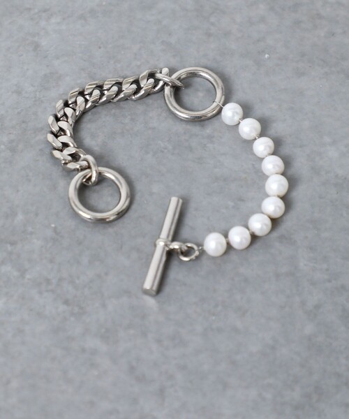 PUBLIC TOKYO（パブリックトウキョウ）の「パールコンビブレスレット（ブレスレット・メンズ・ホワイト・FREE）」の6枚目の写真