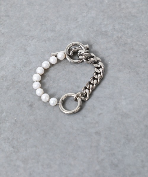 PUBLIC TOKYO（パブリックトウキョウ）の「パールコンビブレスレット（ブレスレット・メンズ・ホワイト・FREE）」の4枚目の写真