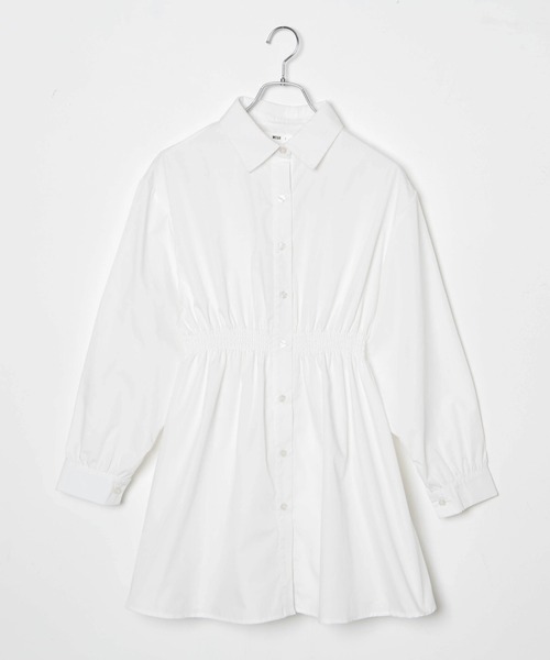 WEGO（ウィゴー）の「WEGO/ウエストギャザーシャツチュニック（シャツ/ブラウス・レディース・ホワイト/ブラック・FREE）」の14枚目の写真