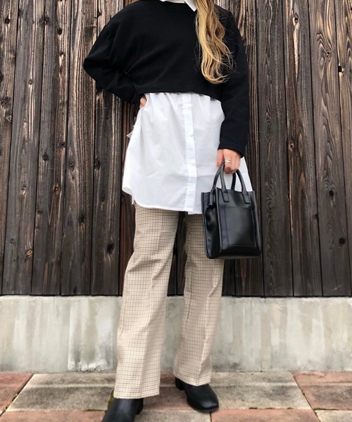 WEGO（ウィゴー）の「WEGO/ウエストギャザーシャツチュニック（シャツ/ブラウス・レディース・ホワイト/ブラック・FREE）」の22枚目の写真