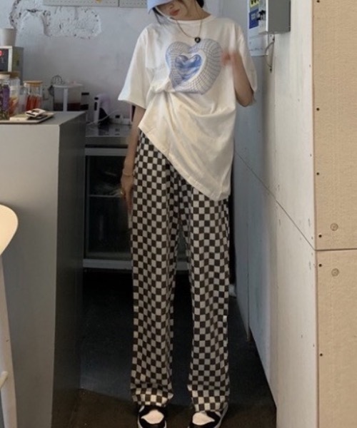 KOR（ケーオーアール）の「ブロックチェックパンツ（スラックス・レディース・ライトブラック/ベージュ・FREE）」の15枚目の写真