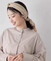 バックリボンプリーツヘアバンド