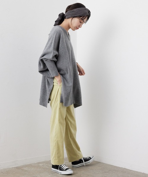SALON adam et rope'(サロン アダム エ ロペ)の「バックリボンプリーツヘアバンド(ヘアバンド・レディース・チャコールグレー/ベージュ・FREE)」の6枚目の写真