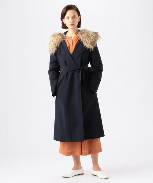 BALLSEY ポリエステル コットン ファイユ フーデッド ダウン コート BALLSEY（ボールジィ）の「ポリエステルコットンファイユ フーデッド