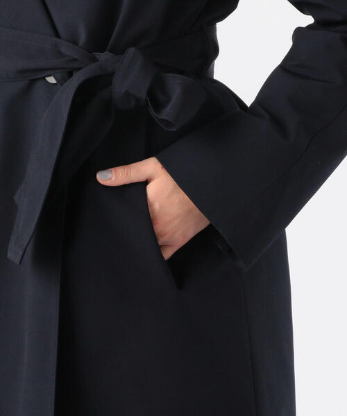 BALLSEY(ボールジィ)の「ポリエステルコットンファイユ フーデッドダウンコート(ダウンジャケット/コート・レディース・ネイビー/カーキ・36/34/38)」の12枚目の写真
