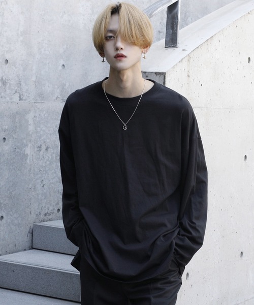 G.O.C（ジーオーシー）の「カッティングオーバーデイリーユースロンＴ（Tシャツ/カットソー・メンズ・ブラック/グレー/チャコールグレー/ホワイト・MEDIUM/LARGE）」の3枚目の写真